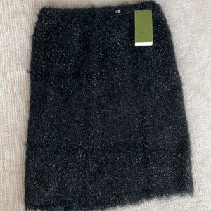 Gucci Black Metallic-Fuzzy Fleck Pencil Skirt